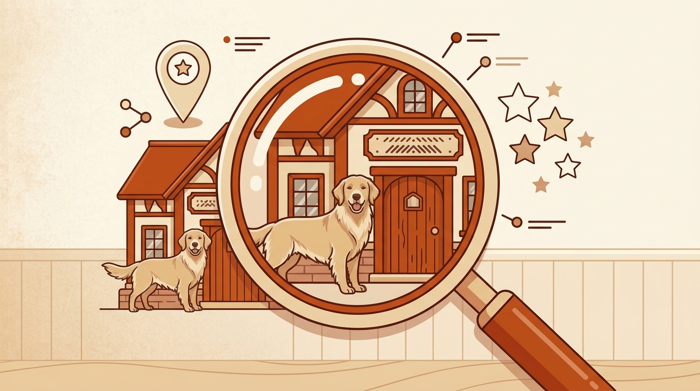 Ilustración de la ficha pública de un criadero apareciendo en una búsqueda de Google
